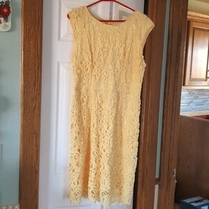 Yellow lace dress